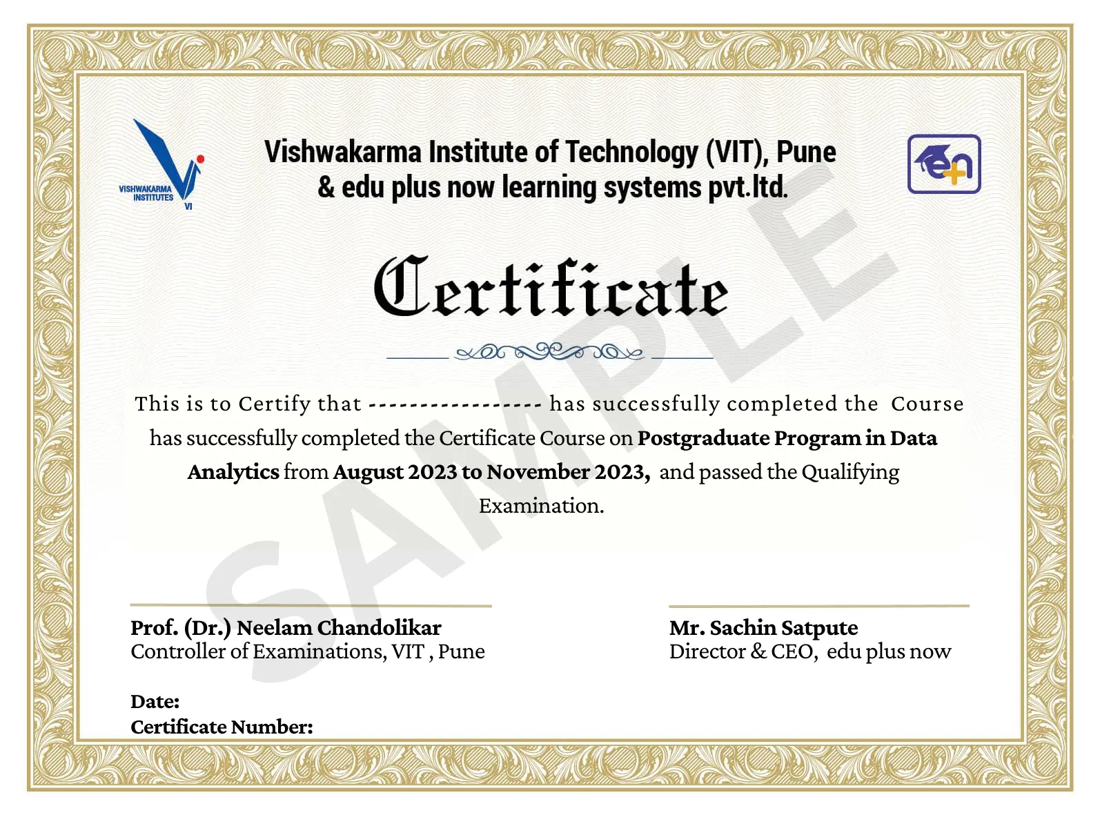 Programme Certificate